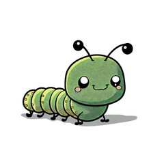 Cute caterpillar comic created with AI
