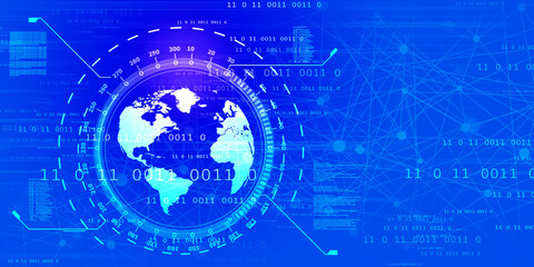 Obraz premium 2d illustration world map abstract background