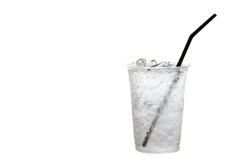 Glass of water isolated on transparent background.