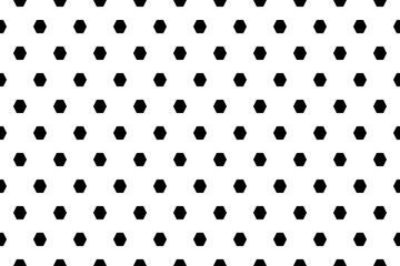 Black Polka dot(hexagons) seamless pattern on a white background. seamless black polygons for printing or clothing
