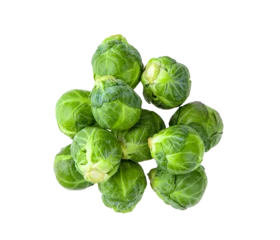 Fotobehang Brussel Sprouts isolated on transparent png © supamas