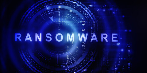 Fototapeta na wymiar 2d illustration ransomware computer virus 
