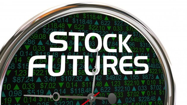 Stock Futures Clock Early Hours Pre Market Trading Exchange Index 3d Animation