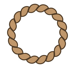 ロープの円形フレーム