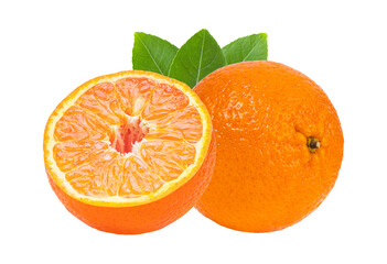 Mandarin, tangerine citrus fruit isolated on transparent png