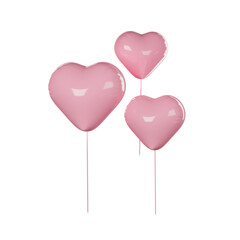Fototapeta na wymiar Heart shaped balloons, Valentine's Day