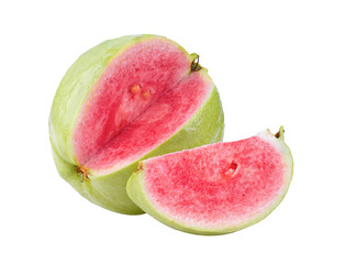 pink guava fruit isolated on  transparent png