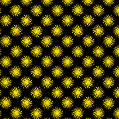 太陽のイメージモチーフのイラスト、回転模様の背景素材