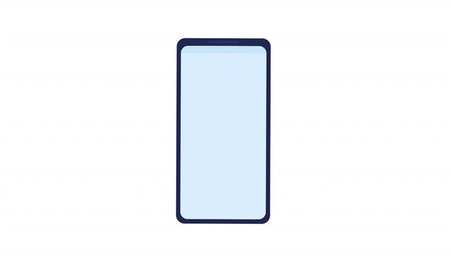 Animated translation app object. Online interpretation. Multilanguage software. Flat element on white background with alpha channel transparency. Colorful cartoon style HD video footage for animation