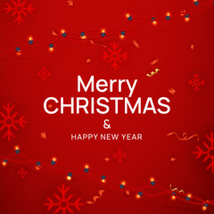 Merry Christmas realistic background