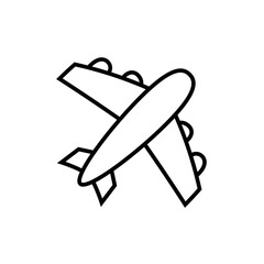 Plane hand drawn outline clipart illustration