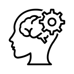 Black line icon for Artificial Intelligence