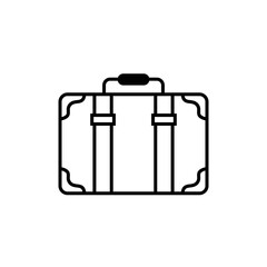 Travel suitcase hand drawn outline clipart illustration