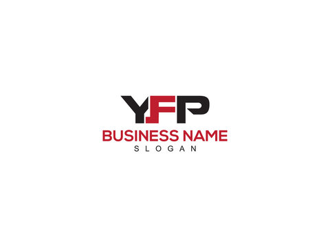Typography Red Black YFP Logo Letter Design