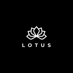 Elegant lotus logo design vector