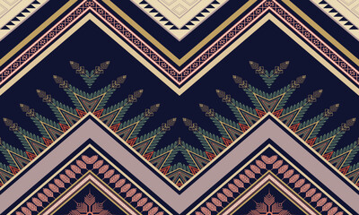 Geometric ethnic flower pattern for background,fabric,wrapping,clothing,wallpaper,Batik,carpet,embroidery style.