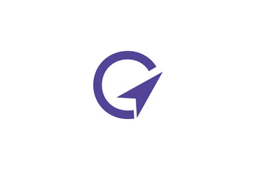 Minimal Awesome Trendy Professional Letter G Arrow Logo Design Template On White Background