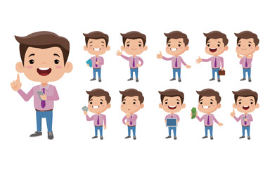 Set of people with different poses