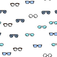 glasses optical style frame vector seamless pattern thin line illustration
