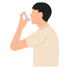 asthma flat icon - obrazy, fototapety, plakaty