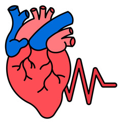 cardiac arrhythmias filled outline icon