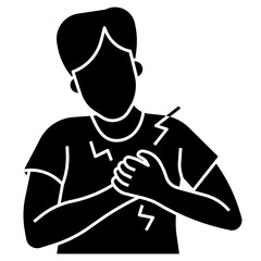 heart attack glyph icon