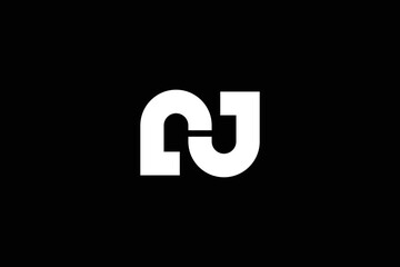 Outstanding Professional Trendy Awesome Artistic Creative Letter NJ Initial Based Alphabet Icon Logo Design Template