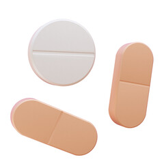 Medicine Tablets 3D Render