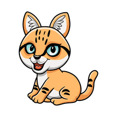 Cute sand cat cartoon sitting