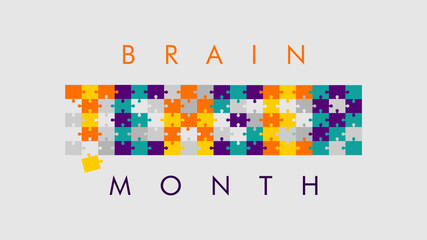 brain teaser month banner template