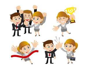 Business people in cooperation and partnership concept