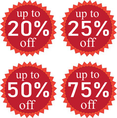 Sale tags set vector badges template