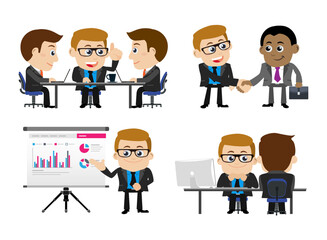 Business people in cooperation and partnership concept