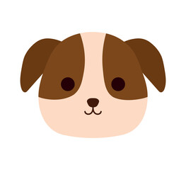 Cute Dog Puppy Face Pet Animal Character with in Animated Cartoon Vector Illustration