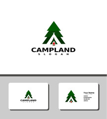 Fototapeta na wymiar Camp land logo