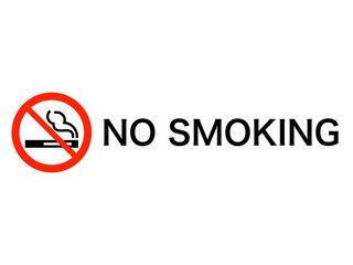 NO SMOKING文字イメージA：赤