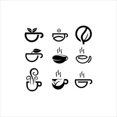 set coffee tea restaurant cafe drink business