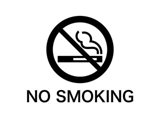 NO SMOKING文字イメージC：黒