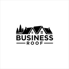 home house logo design real estate business roof construction company