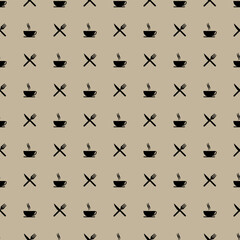Seamless spoon and cutlery patterns for backgrounds, packaging, textures, fabric patterns, wallpapers, wall decorations for restaurants, cafes and other places to eat 
