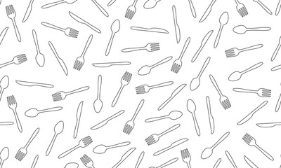 seamless pattern cutlery,knife,spoon in stripes for background,restaurant decoration,fabric motif,product packaging,texture,wallpaper
