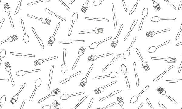 seamless pattern cutlery,knife,spoon in stripes for background,restaurant decoration,fabric motif,product packaging,texture,wallpaper