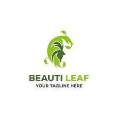 Beauty leaf logo - vector illustration, Beauty leaf emblem design. With female heads as design objects, suitable for your design need, logo, illustration, animation, etc.
