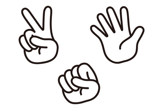 ハンドサインのイラスト