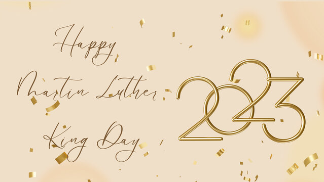 Martin Luther King Day wish image with gold glitter