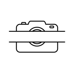 Camera Photography Digital Outline simple minimalist logo