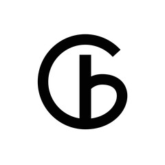 Initial letter GB or BG Growing Brilliant bold monogram logo in the circle shape