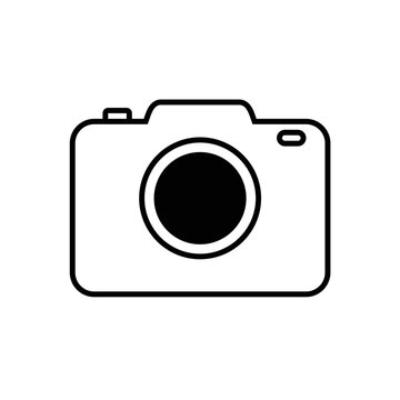 Digital shutter auto focus camera photography logo vector