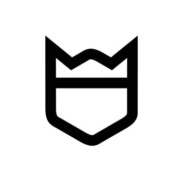 recommend clip art: King queen crown wealth letter w logo simple minimalist outline