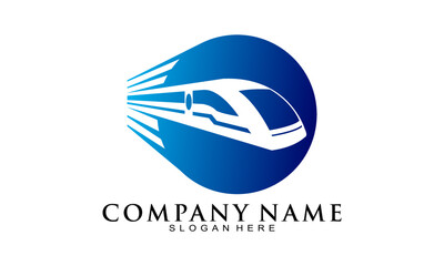 Fast cargo train business vector logo